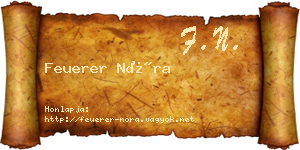 Feuerer Nóra névjegykártya